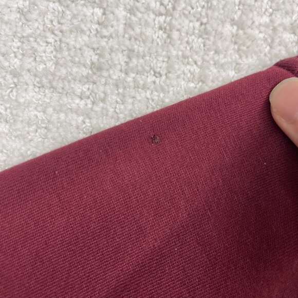 Calvin Klein 1/4 Zip Sweater Mens S Cotton Maroon Knit Mock Neck Pullover Read - Picture 10 of 16